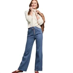 Anthropologie Cassidy Wide Leg High Rise
Belted Pants Blue Size 12